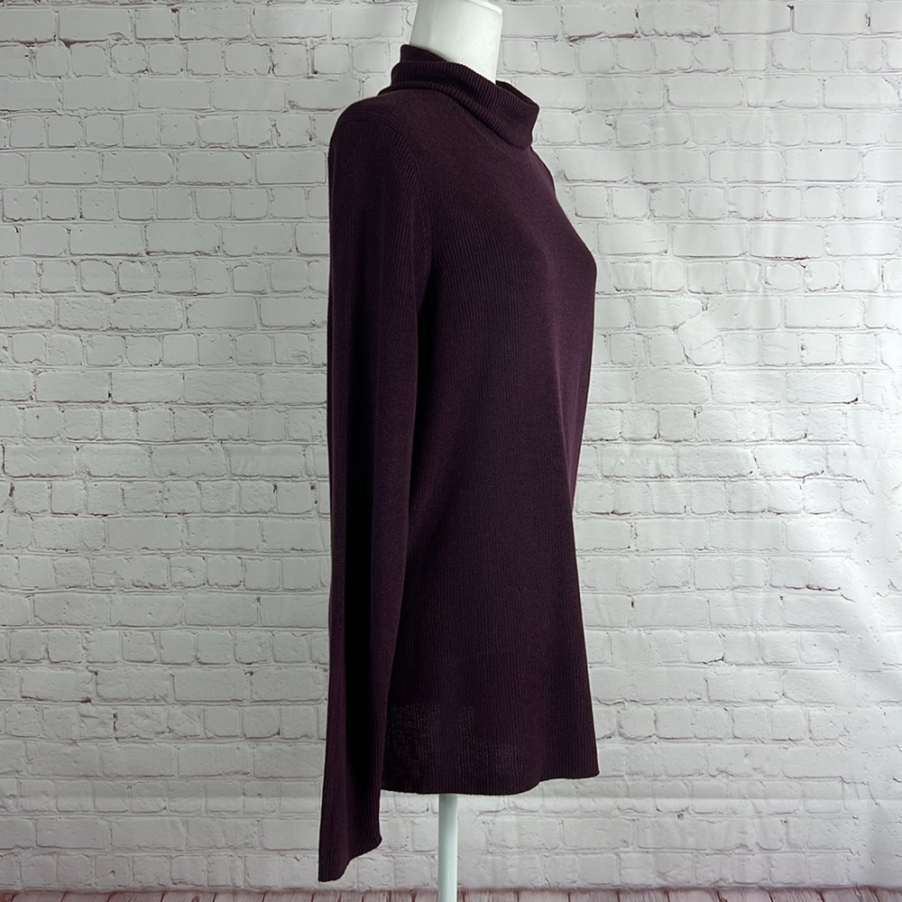 Eileen Fisher Tencel Silk Blend Turtleneck Sweater Top Size XL - Picture 3 of 6